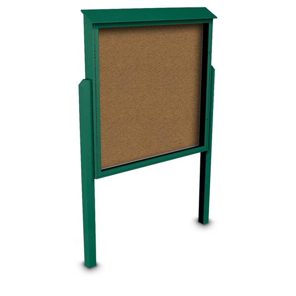 Sliding Door Indoor Enclosed Corkboard, 4